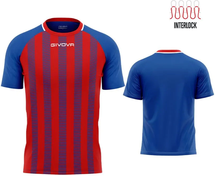 T-shirt sportivo Givova Rugby Royal-Red XL