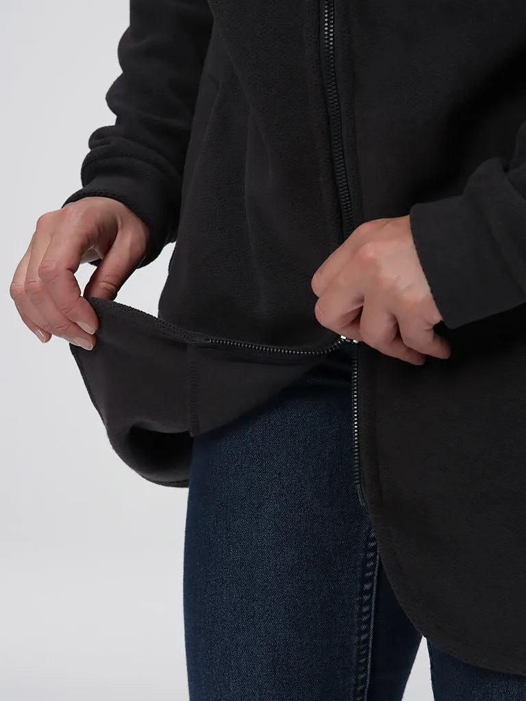 Selta de moletom de senhoras Gerbera Cinza escuro - algodão macio