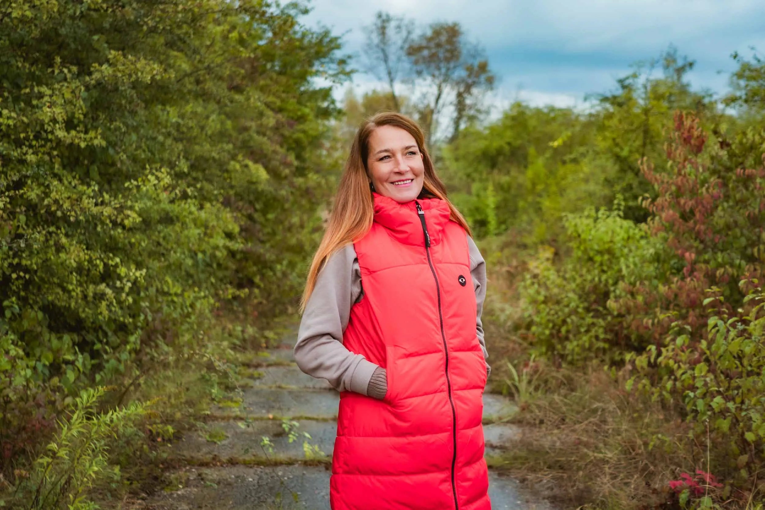 Women's Vest Loap Tamaja Rood XL - Fleece caldo e funzionale