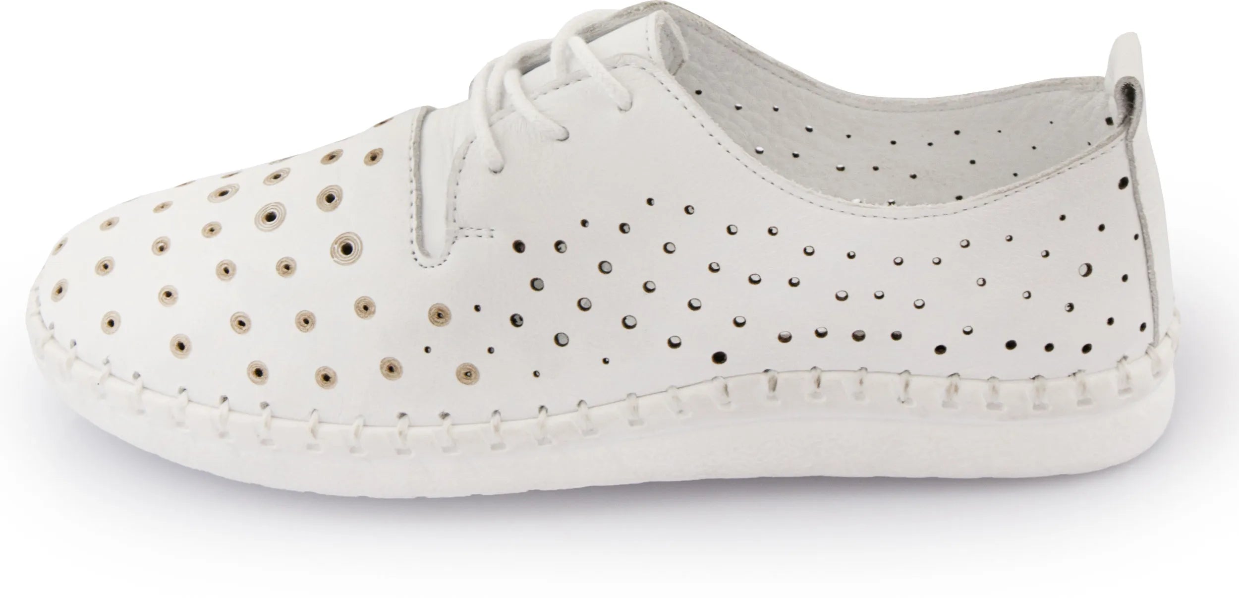 Scarpe estive in pelle signore nell white size 41