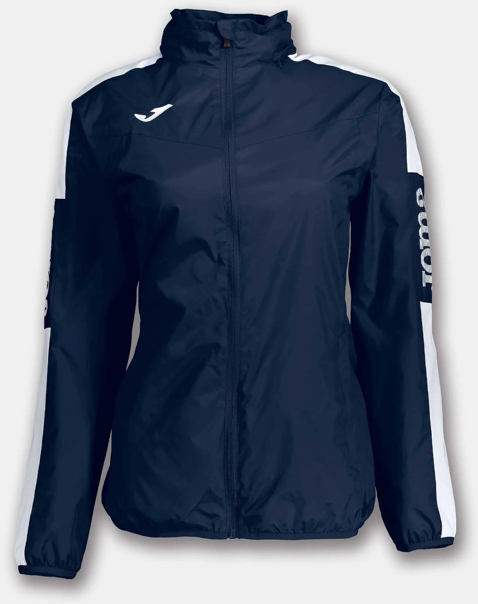 Chaqueta femenina Joma Rainjacket Champion Ship IV Navy-White Blue 2xs