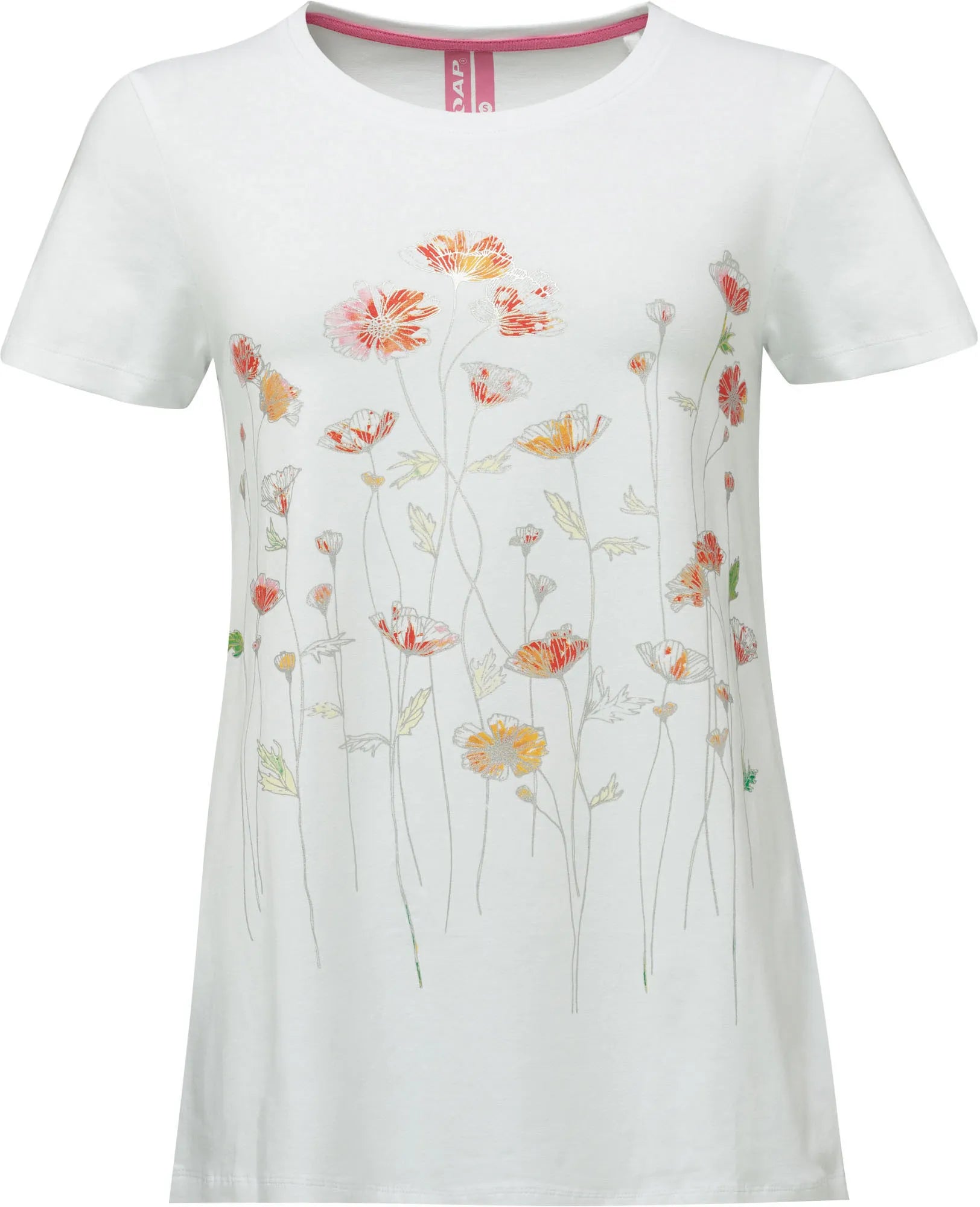 Dames t-léine loap abonie wit s s