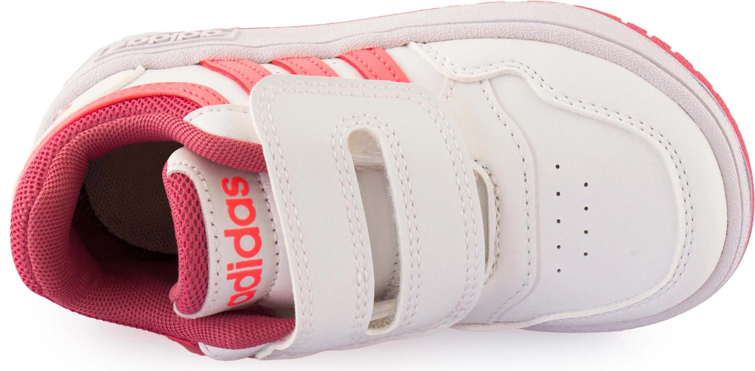 Adidas Jr Hoops Chaussures pour enfants blanc / rose taille 22