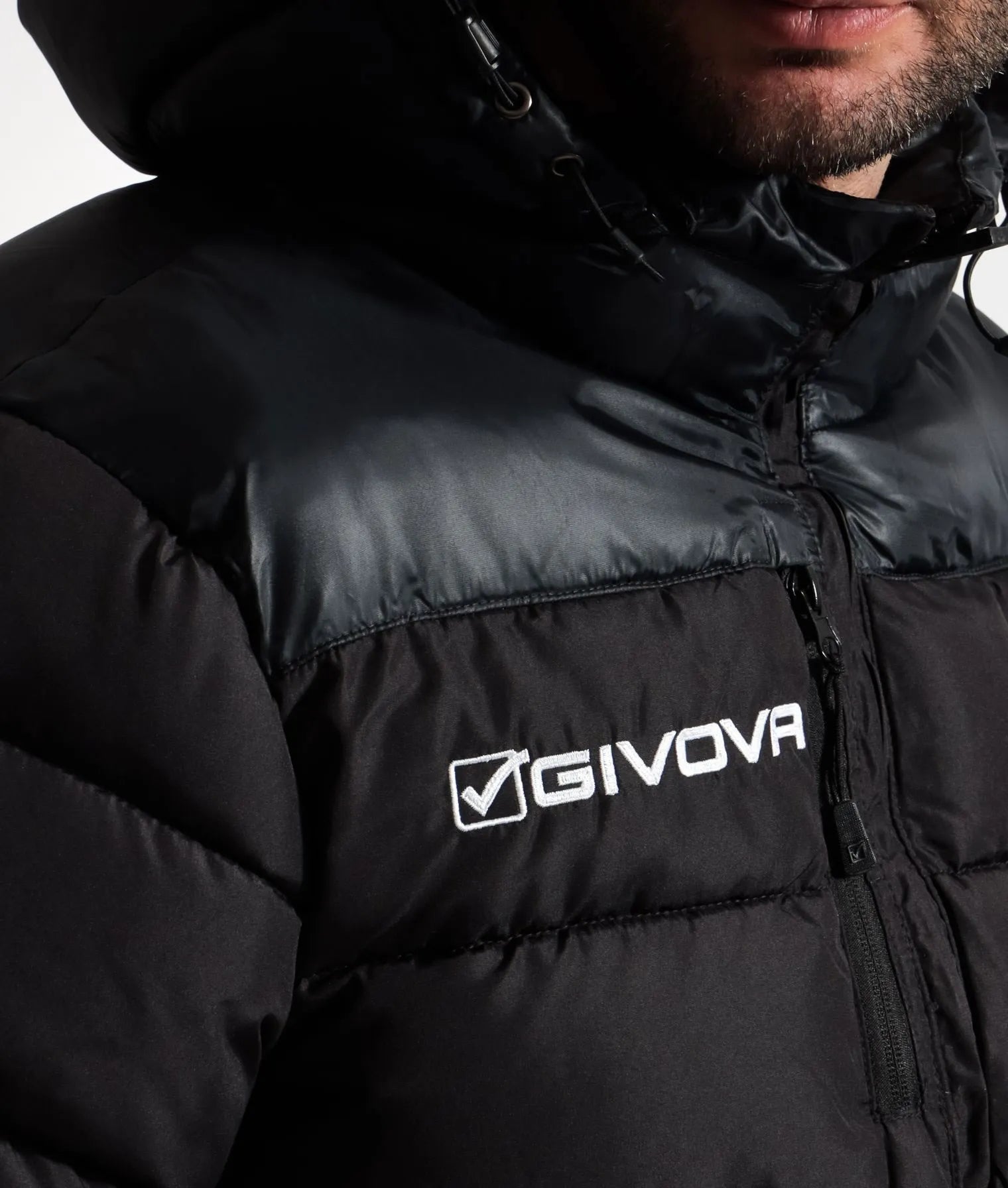 Cappotto invernale maschile givova nero nero l