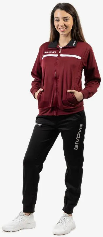 Sports suit givova tuta one full zip red m