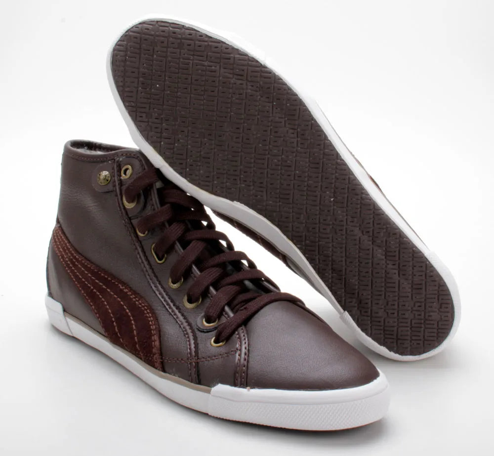 Puma Corsica Mid 38: Bróga Spóirt na mBan Leathar & Grip