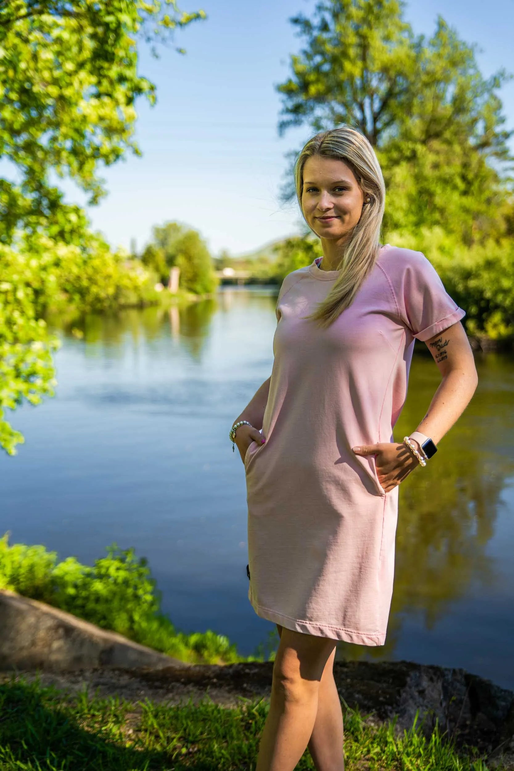 Women's dress loap denda pnk pink s