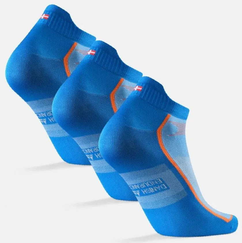 Socks Rith Gearrtha Íseal na Danmhairge 3-PACK-PACK-ORANGE 43-47