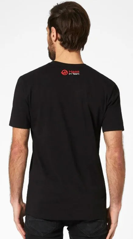 Haas F1 Team Männer T -Shirt Black L - Grafiklogo Design