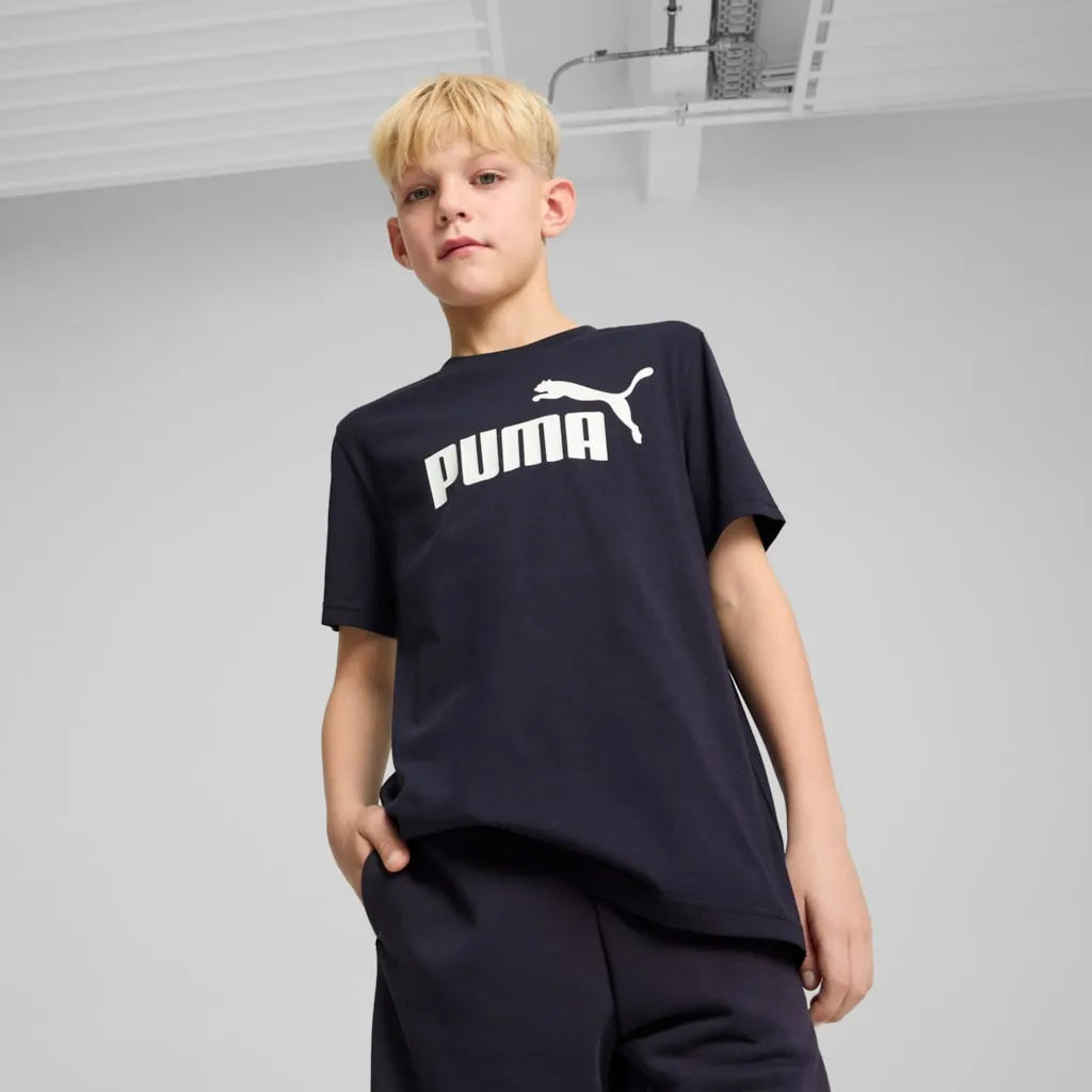Kinder T-Shirt Puma Ess Nr. 1 Logo Tee B Blauw 140