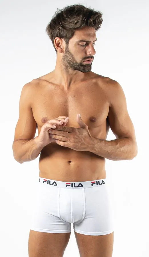 Fila boxer masculino curto xl branco - algodão respirável