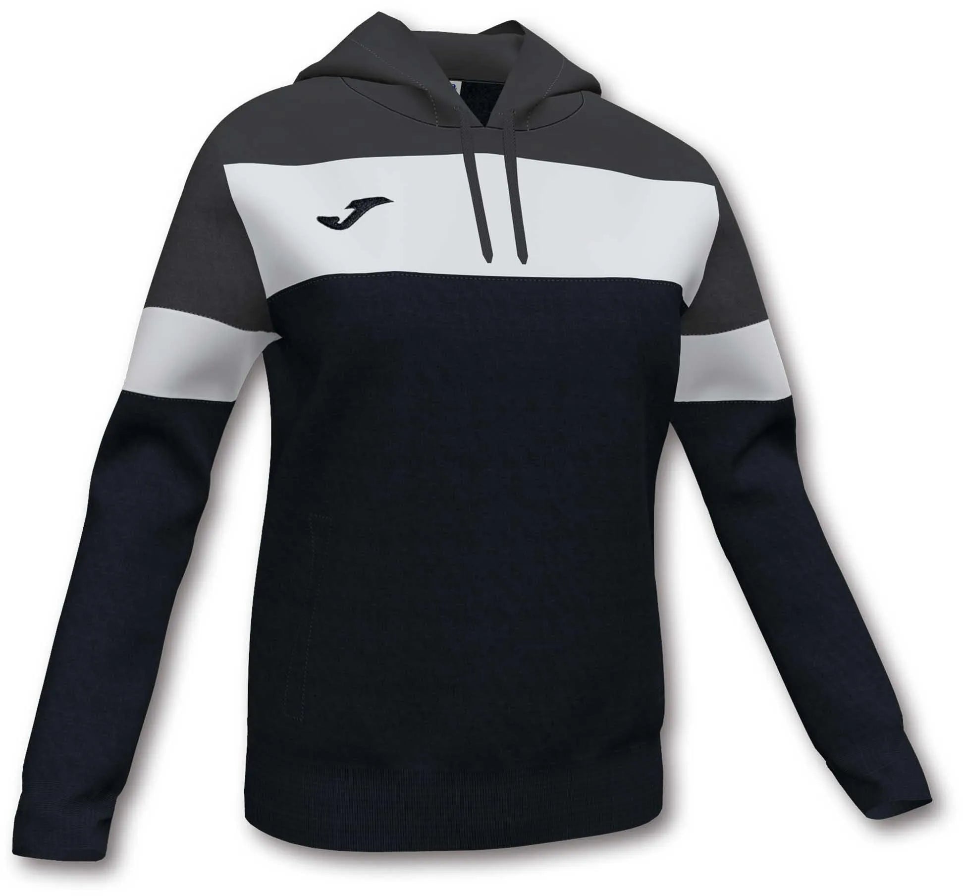 Dames Sweatshirt Joma Crew IV Hoodie Zwart-Antracietzwart s