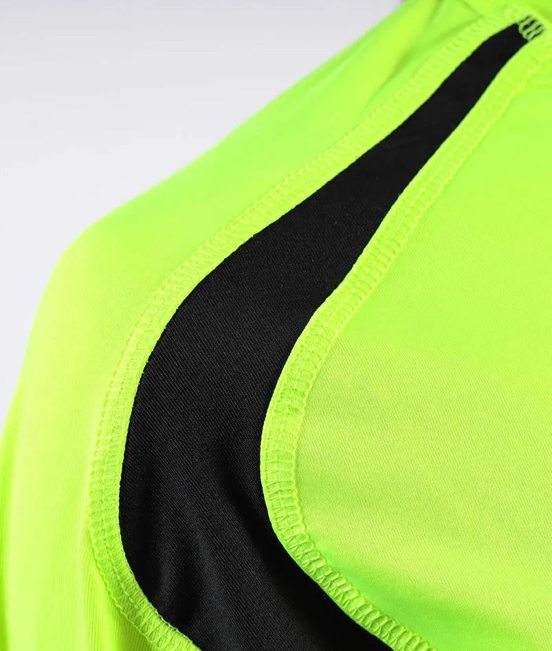 T-shirt in esecuzione unisex givova in corsa fluo giallo-nero l