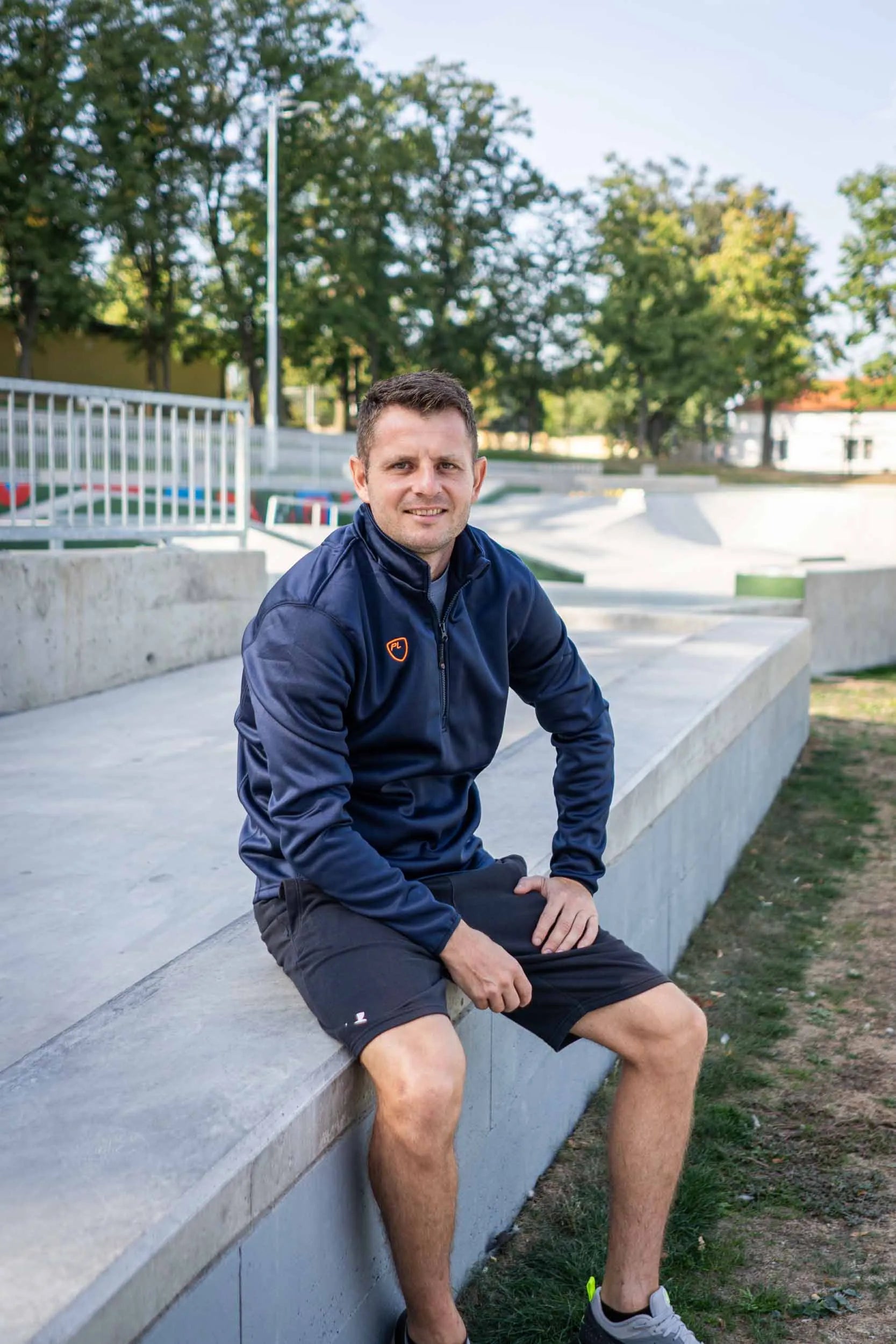 Mænd 1/4 ZIP Midlayer Navy - Åndbar og varm sweatshirt