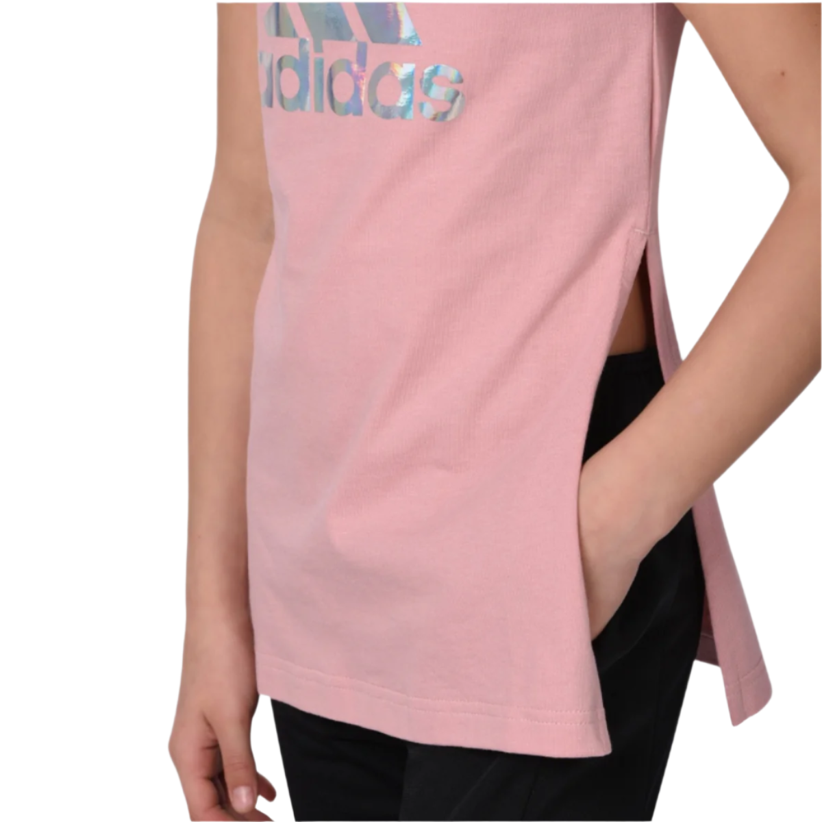 Adidas metallisk print børn t-shirt