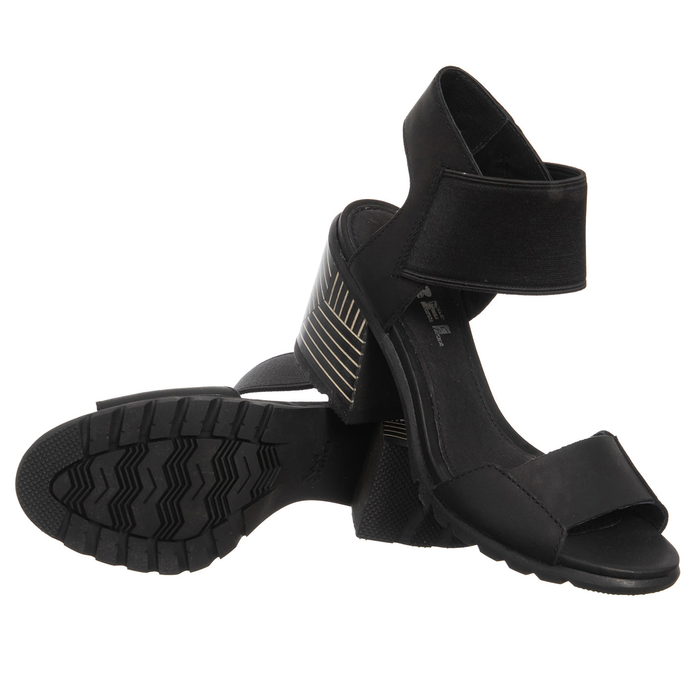 Sandales sorel nadia noire en cuir naturel zln 0809