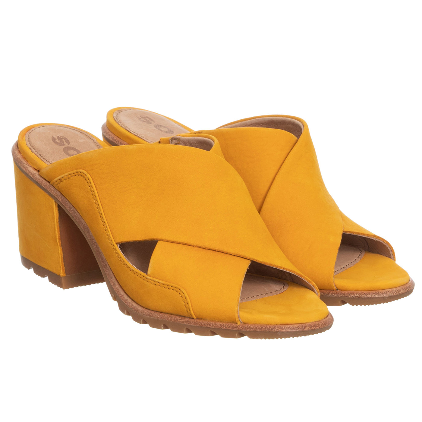 Sorel Nadia Mule Golden Yellow Le cuir naturel ZLN 0807