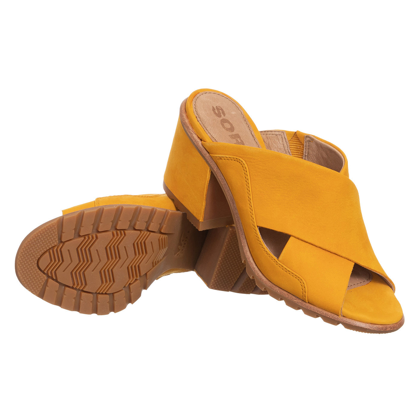 Sorel Nadia Mule Golden Yellow Le cuir naturel ZLN 0807