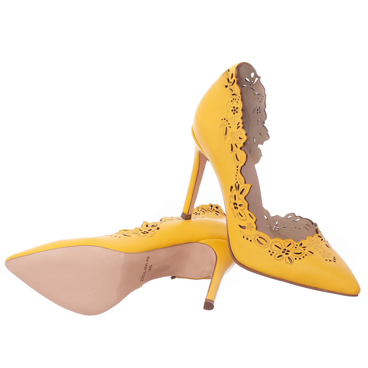 Zellini shoes genuine leather yellow zln 106