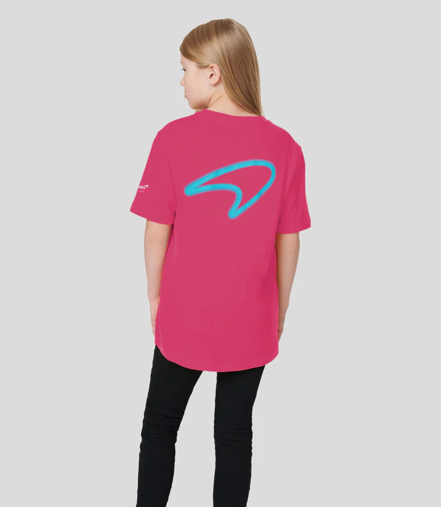 McLaren 2023 Miami Neon Logo T-shirt Pink Junior