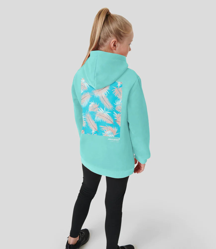 McLaren 2023 Miami Palm Graphic Hoodie Blue Junior