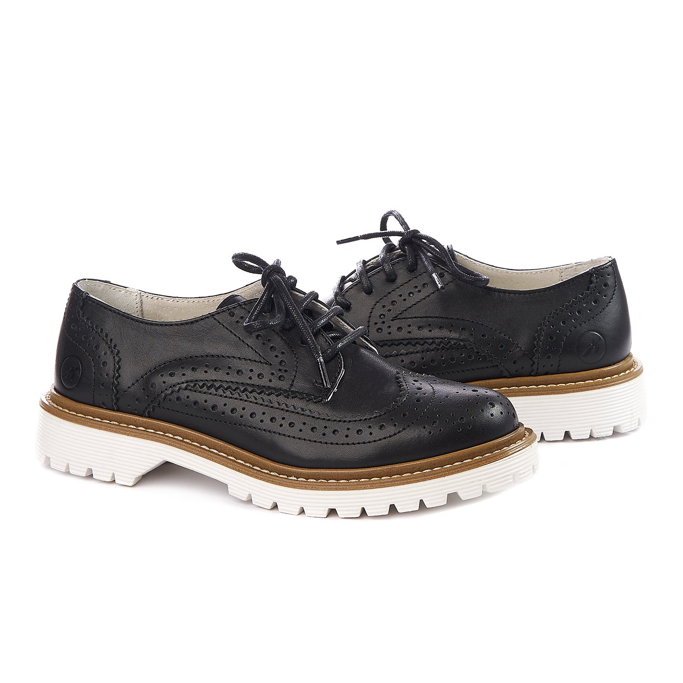 Bronx shoes natural leather black white sole zln 0165