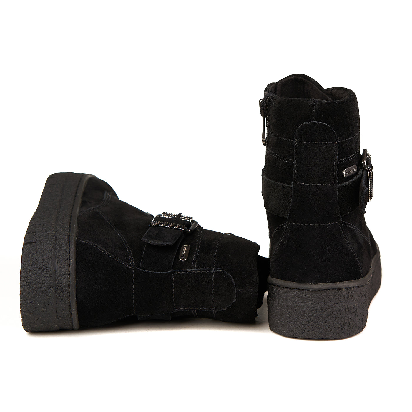 Marco Tozzi Black Boots Cizme căptușite din piele autentică ZLN 0531