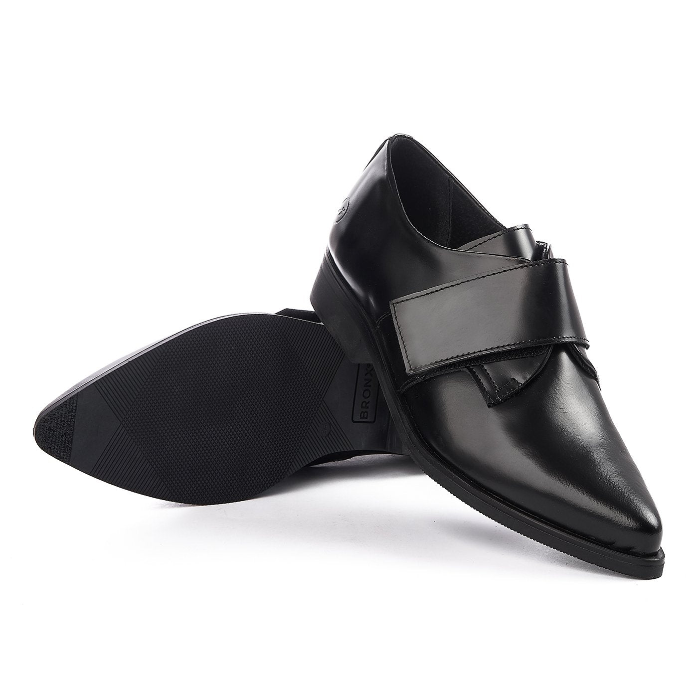 Bronx shoes natural leather black zln 0167