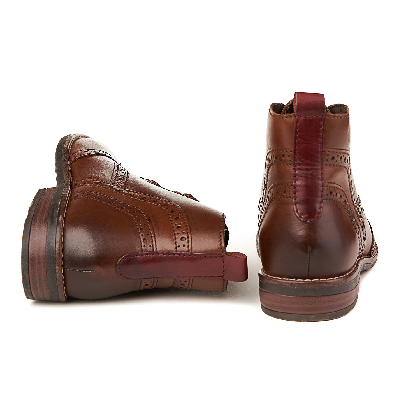 Blue Cox Fell ausgekleidete Stiefel aus echtem Leder ZLN 0538