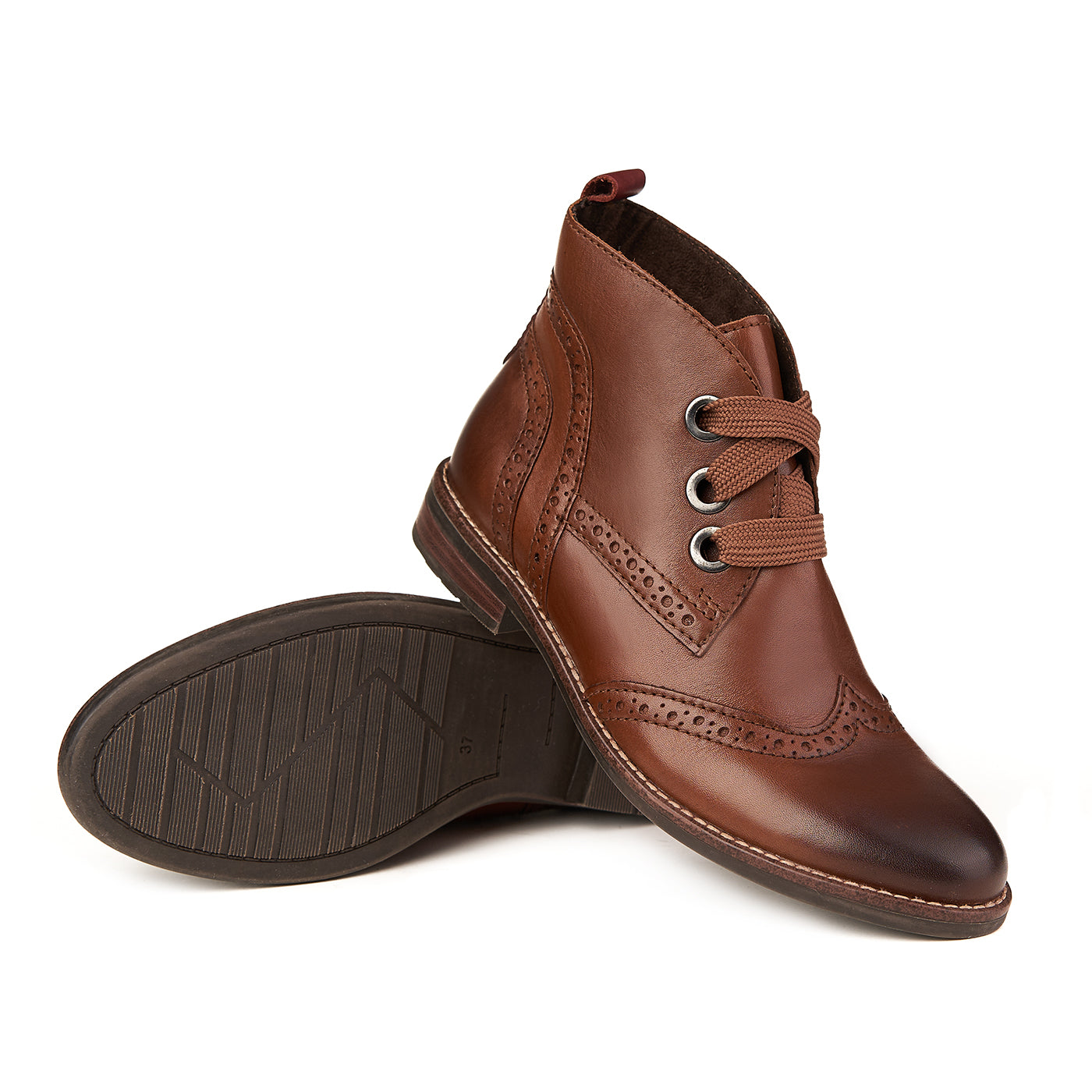 Blue Cox Fell ausgekleidete Stiefel aus echtem Leder ZLN 0538