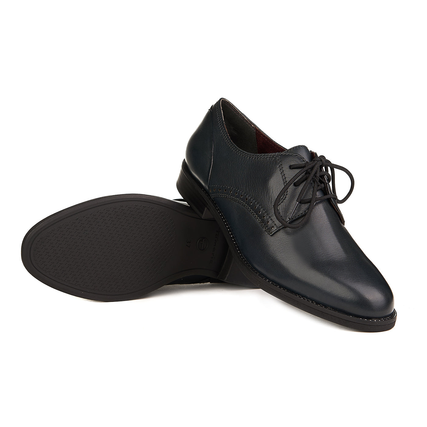 Tamaris oxford shoes natural leather navy blue zln 0519