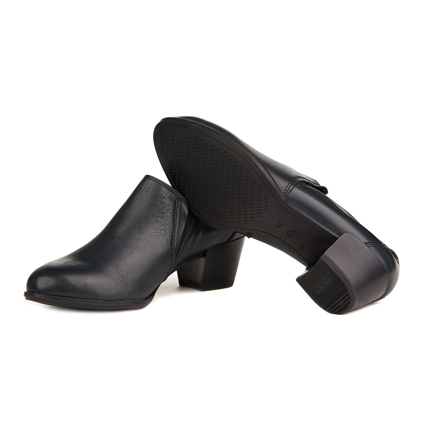 Tamaris genuine leather shoes navy blue zln 0518