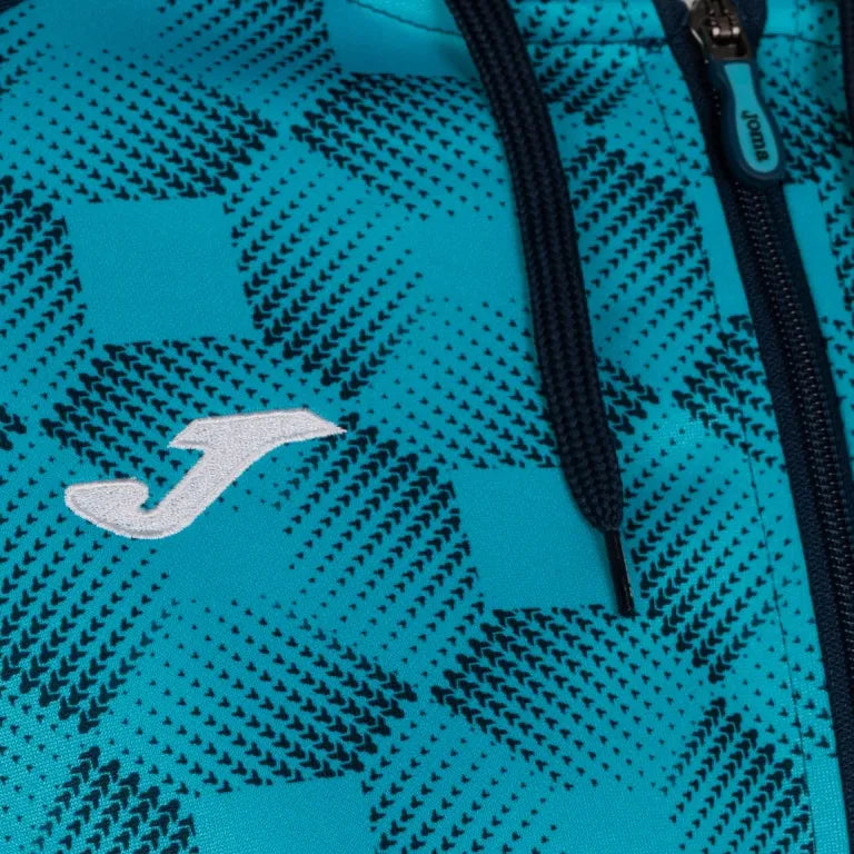 Dames Joma Supernova III Zip-Up kapucnis Navy Fluor türkiz türkiz