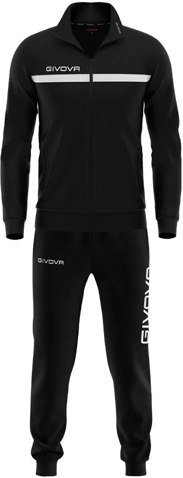 Sports suit givova tuta one full zip black l