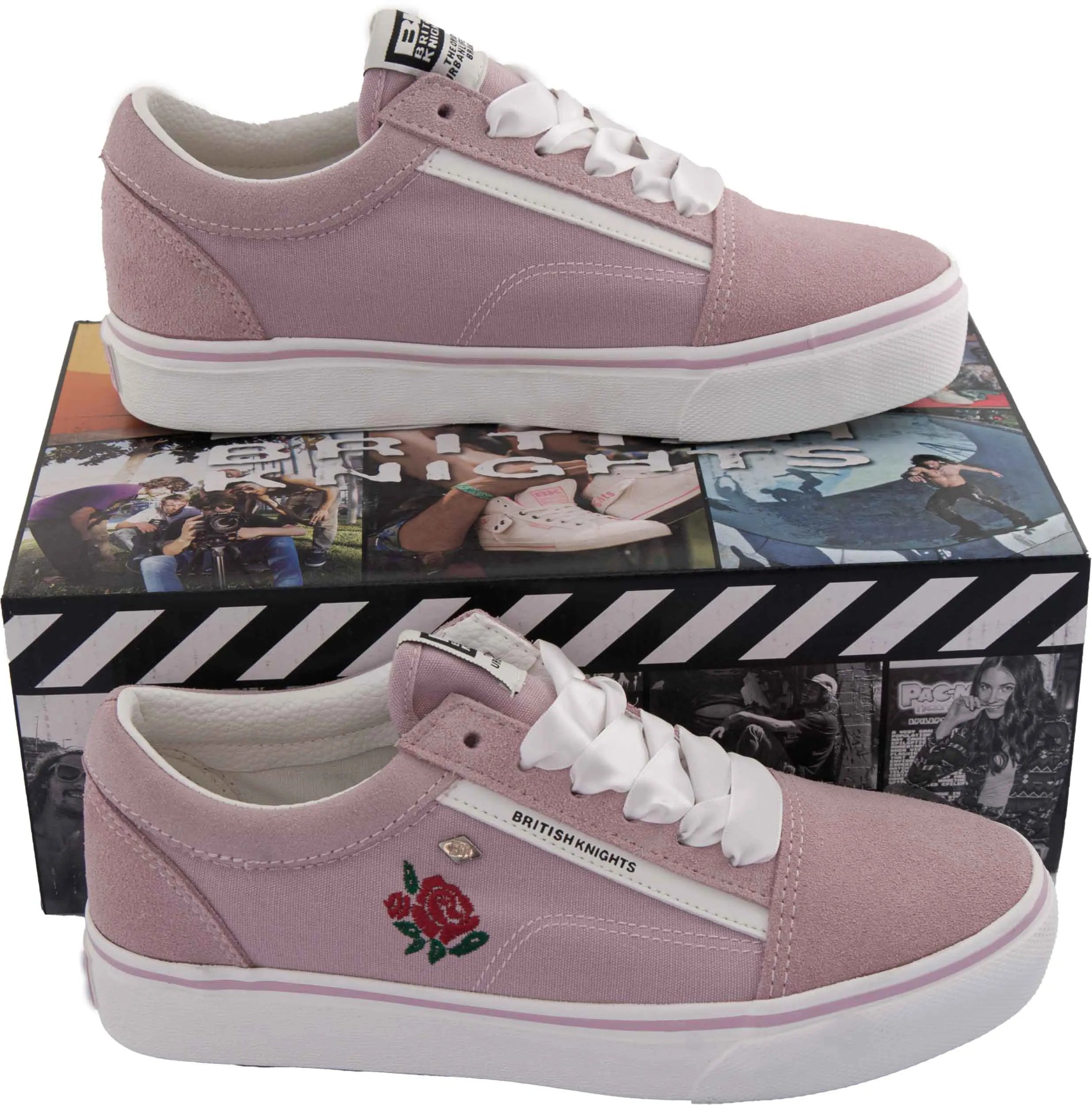 Trendy Britse Ridders Dames Sneakers Lichtroze Maat 41