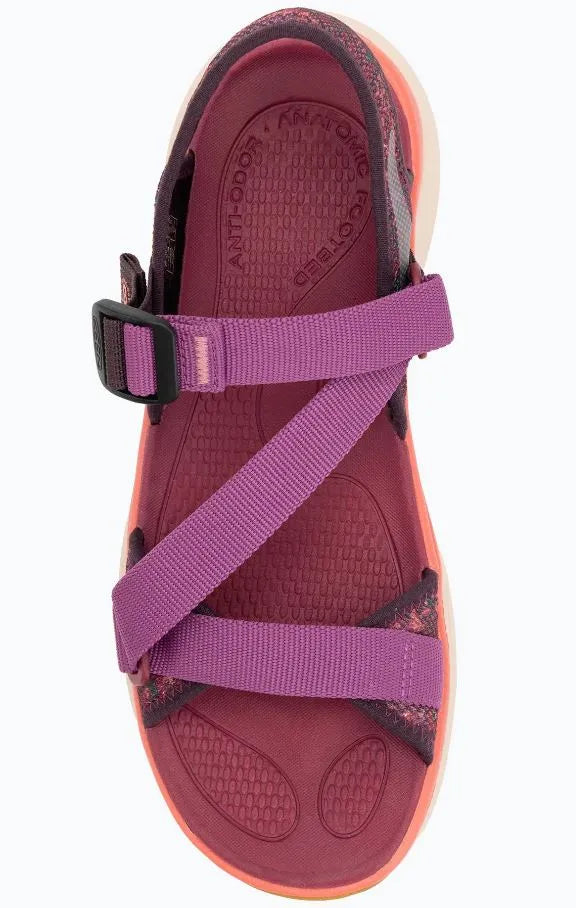 Dames Sandalen Keen WMNS Leiki ot Sandal Plum Perfect/Dubarry Pink 39