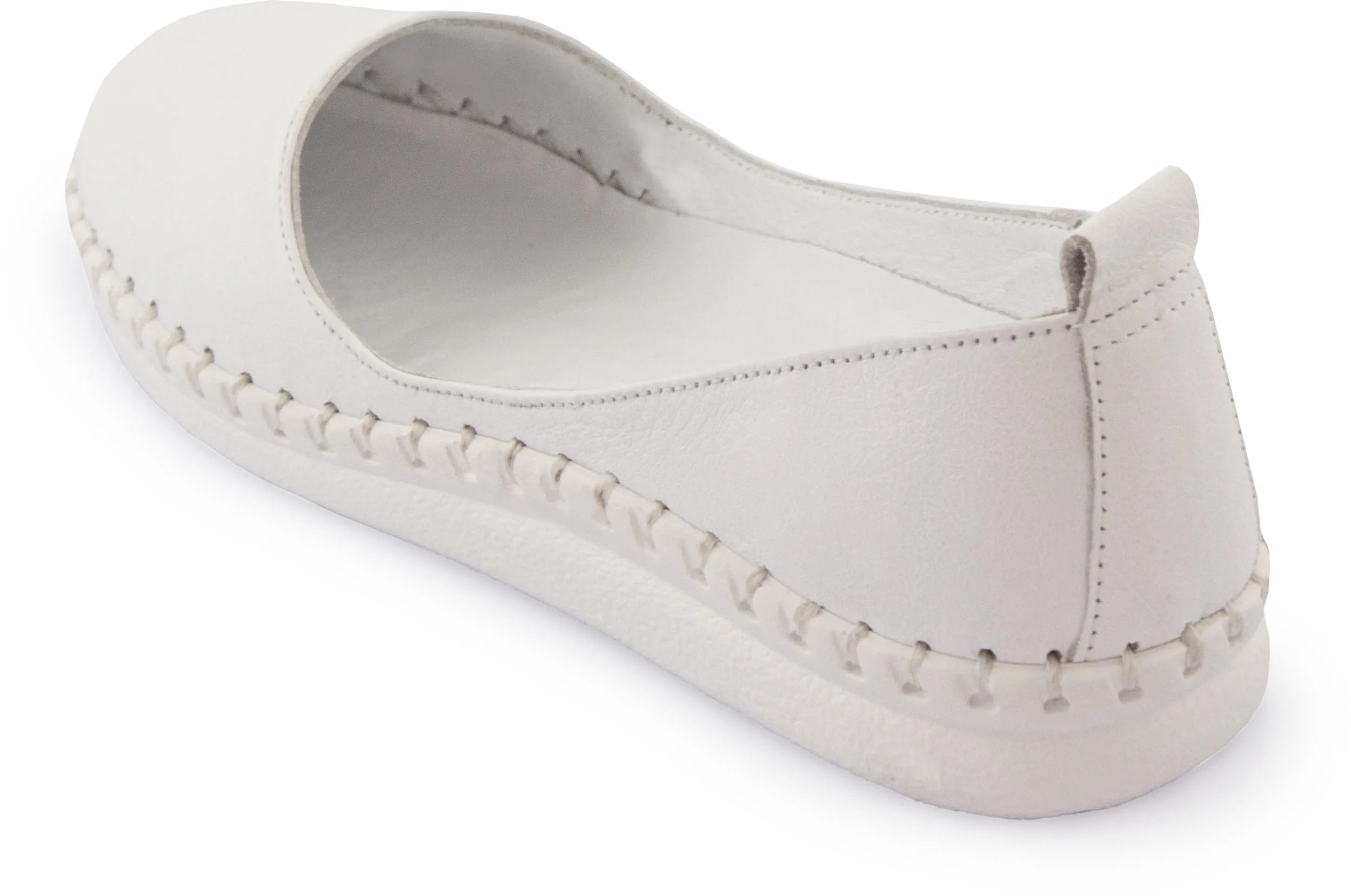 Elegante Leder Damen Ballerinas Nell Weiß Größe 36