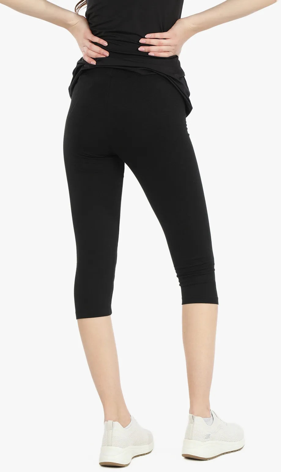 Ladies 3/4 Leggings Athl. Dpt nero - traspirante e flessibile