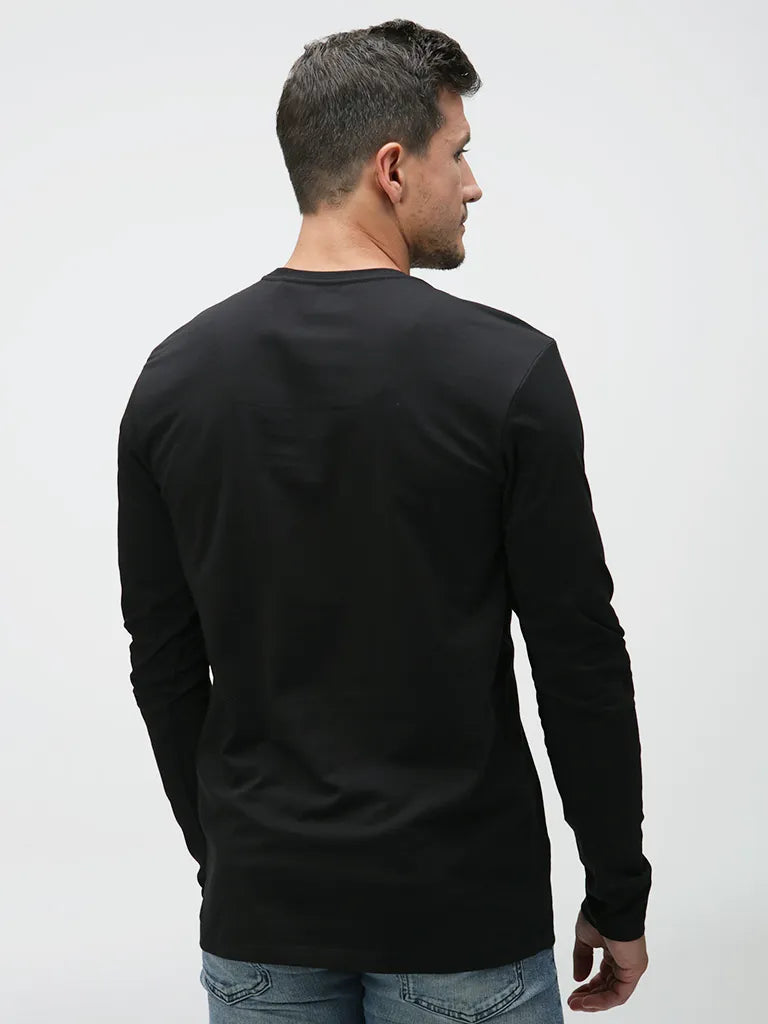 Loaf Altron Zwart Heren T -shirt L - Ademend Katoen