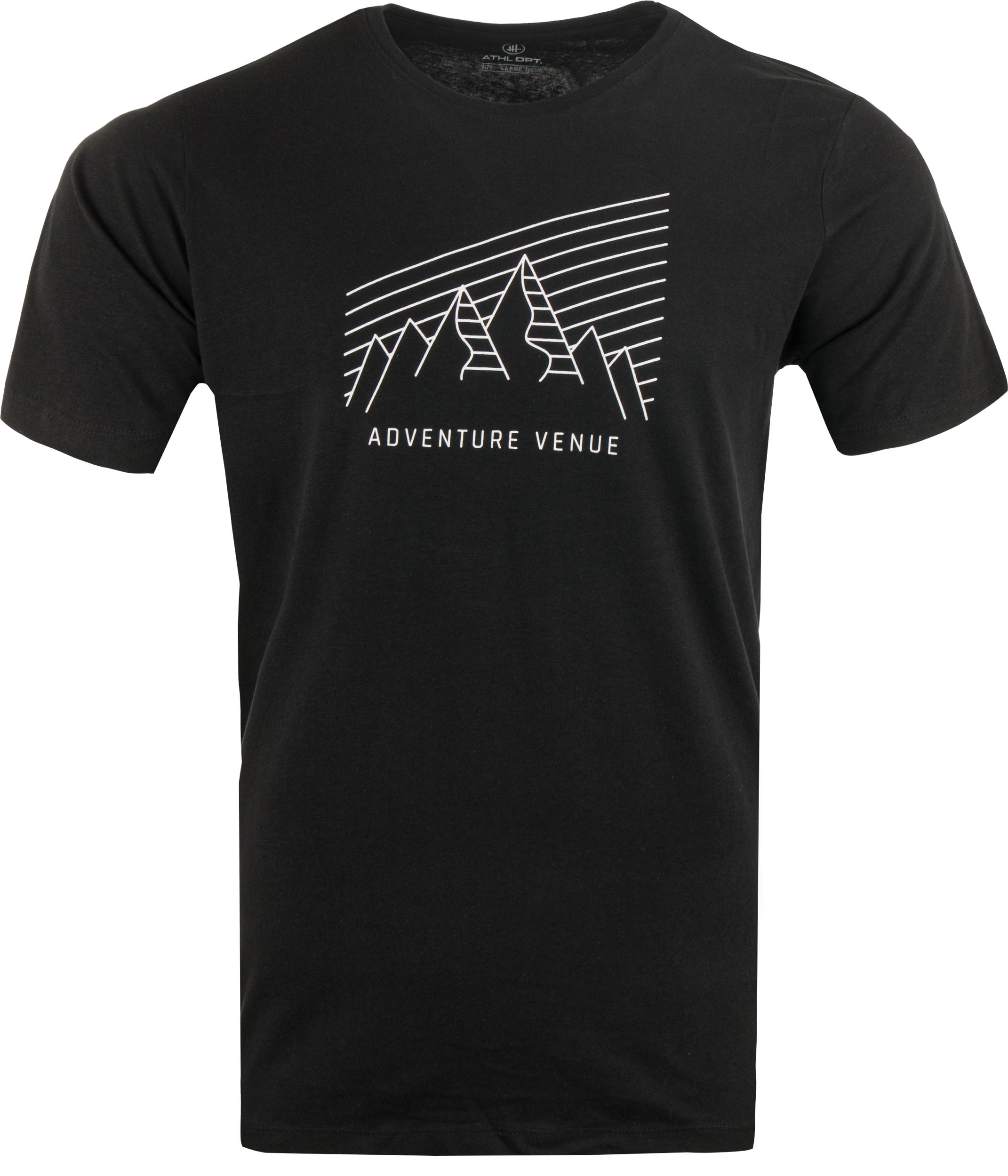 Zwart Heren T-shirt Athl. DPT Alvin - Ademend Katoen