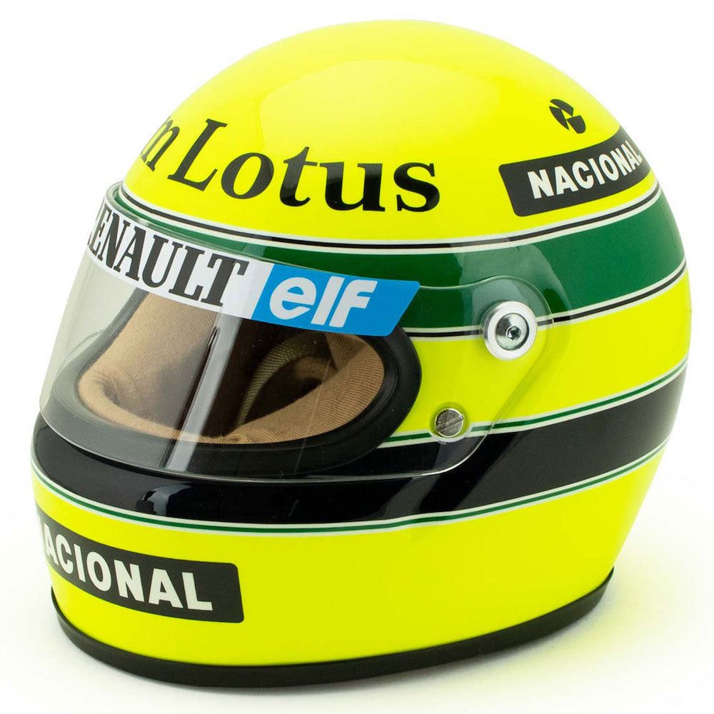 Mini Casco 1985 Ayrton Senna - Iconisch F1 Verzamelobject