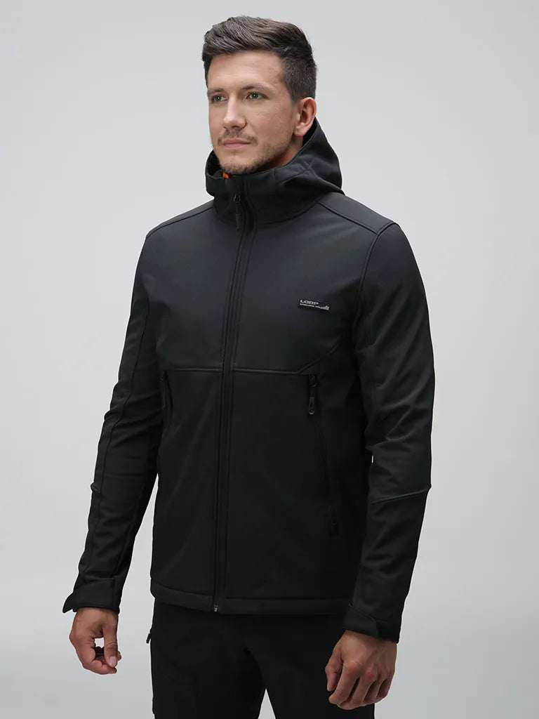 Giacca softshell da uomo loap lucc nero, s