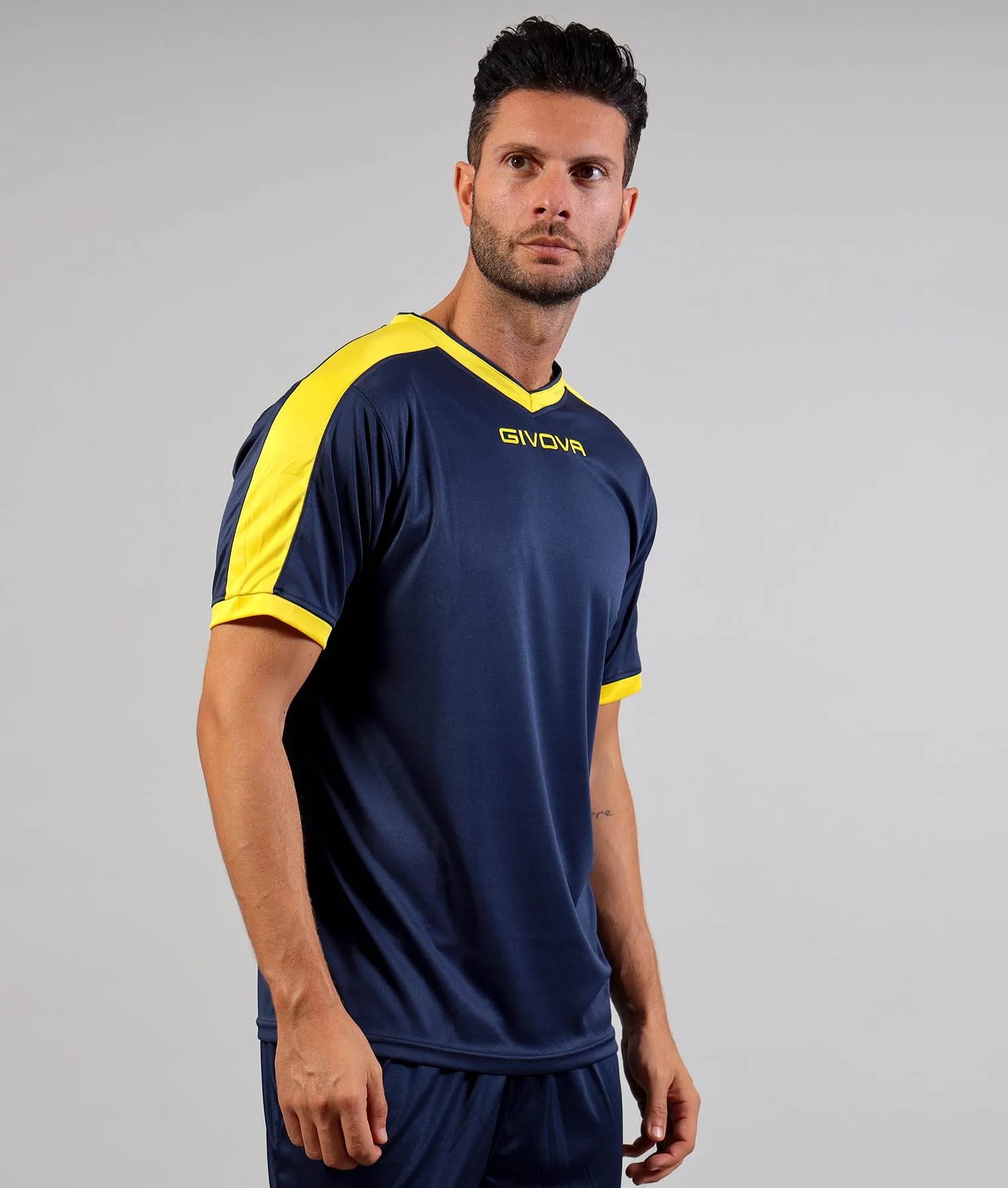 Tricou sport Givova Revolution Blue-galben albastru 3xl