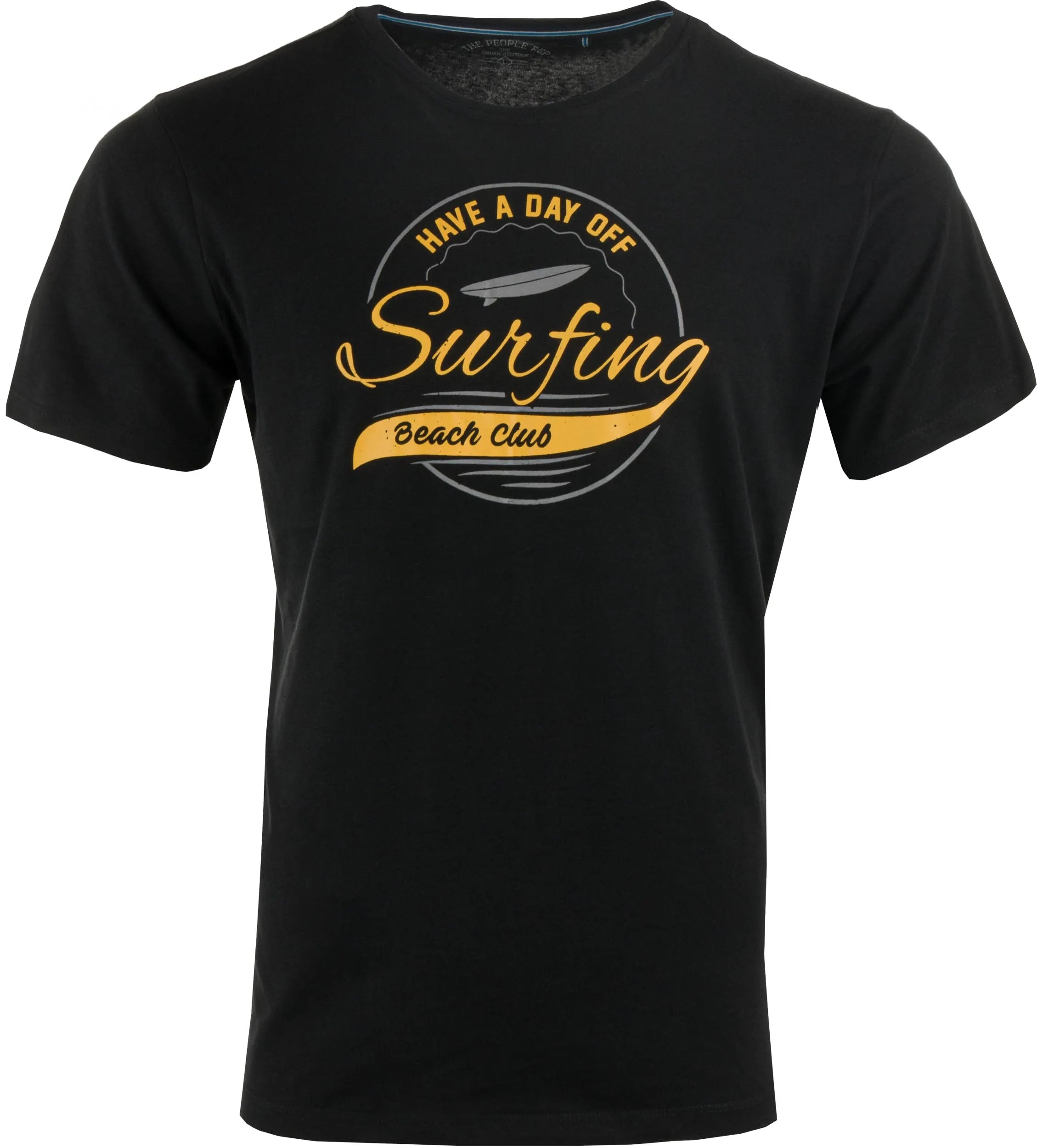 Tricou de bumbac pentru bărbați negri întunecați