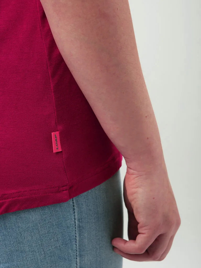 Dames T-Shirt Lape Brulla rood rood xs