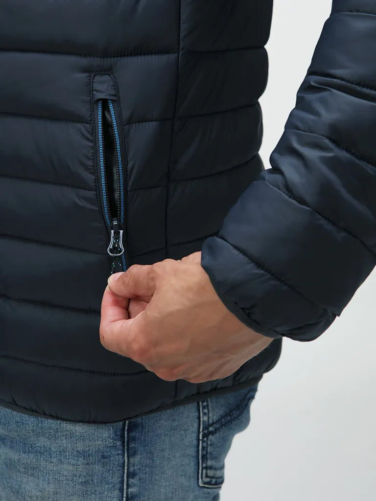 Black Blue Men's Jacket Irpur - Eau - Réplument et chaleureux