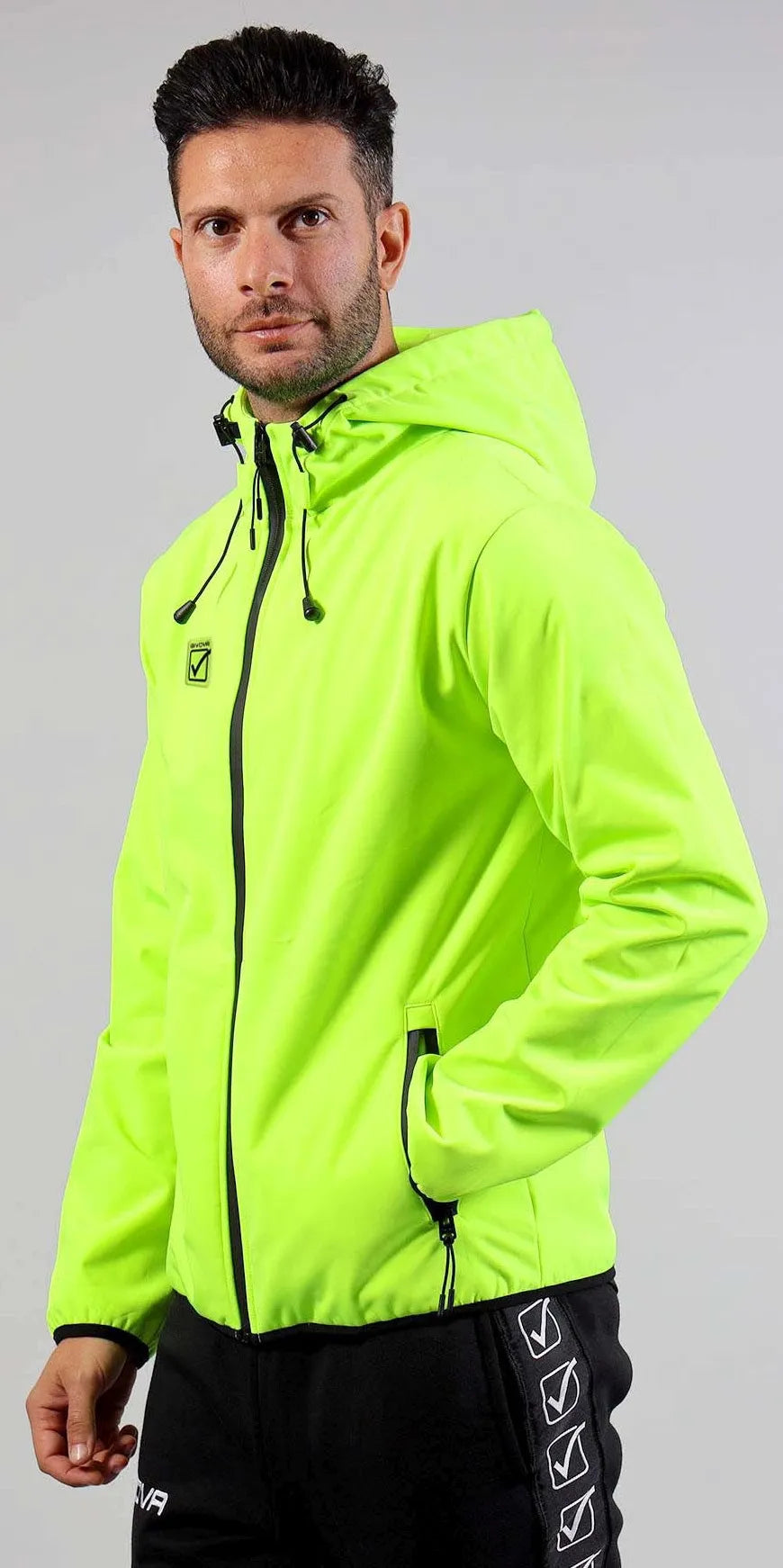 Unisex softshell jacket givova jacket fluo yellow 4xl