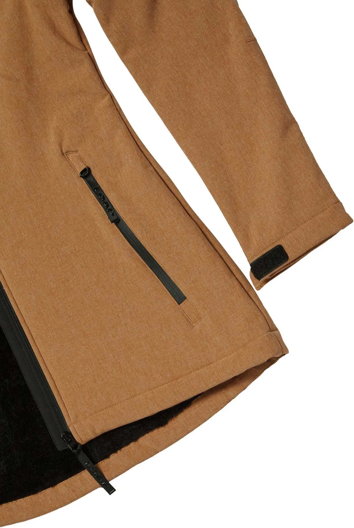 Dámská bunda z softshell loap ludysa hnědá xl - větrný a teplý