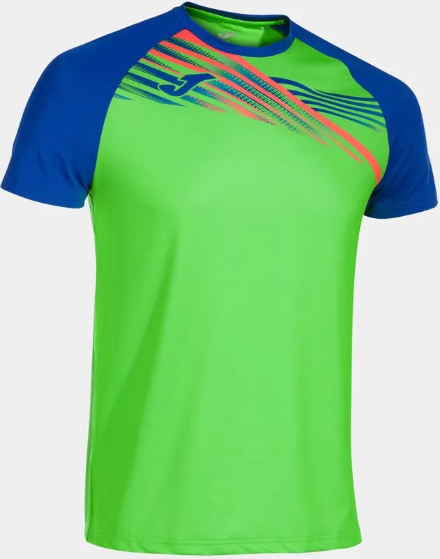 Camiseta deportiva para hombres Joma Elite X Fluor Green-Royal Green XL