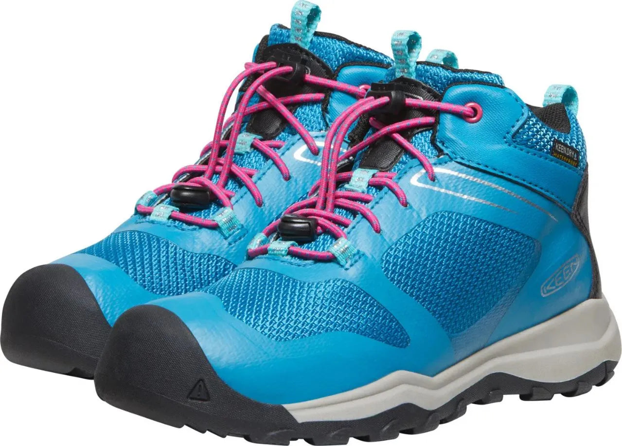Kinderschoenen Keen Jr Wanduro Mid WP Fjord Blue/Fuchsia Paarsblauw 32-33